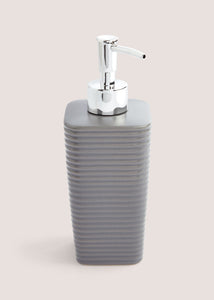 Grey Ceramic Soap Dispenser (18cm x 7.5cm x 7.5cm) M814712