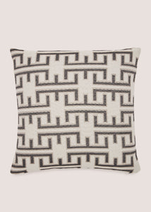 Monochrome Maze Cushion (43cm x 43cm) Cream M493904