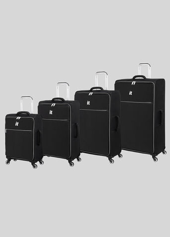 IT Luggage Black Navigator Soft Shell Suitcase  M472554