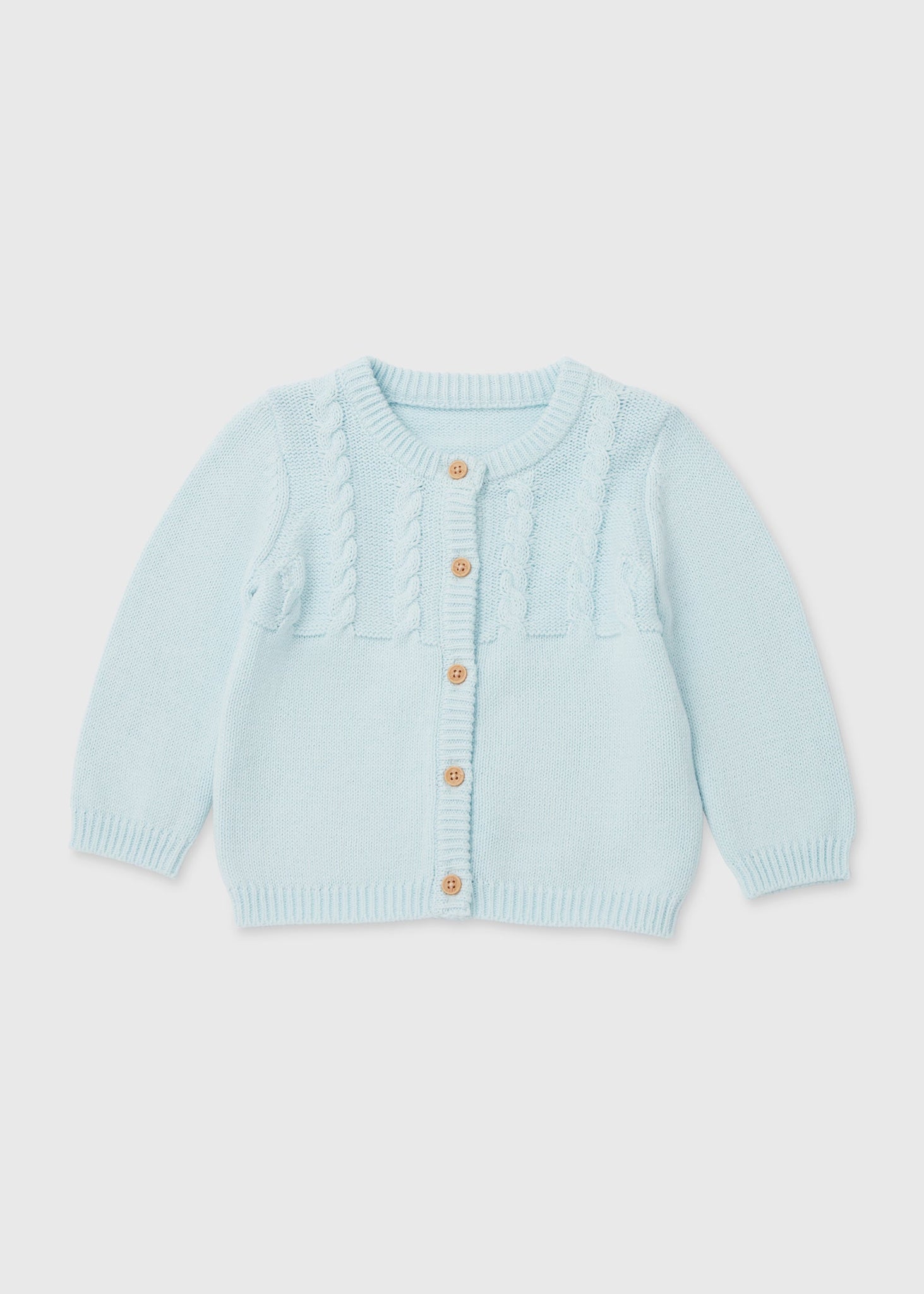 Baby Blue Cable Knit Cardigan (Newborn-23mths)  C320697
