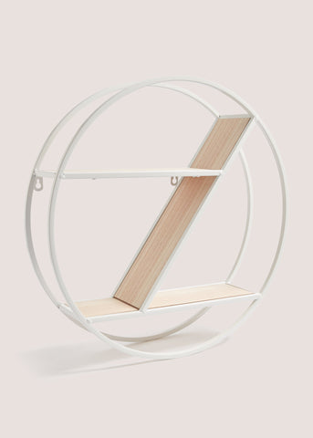 White Metal Round Shelf M698163