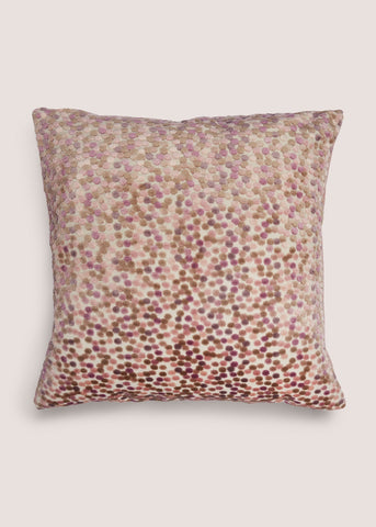 Pink Velvet Polka Dot Cushion (43cmx43cm) M493997