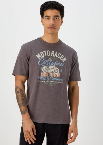 Grey Racer Print T-Shirt  M436725