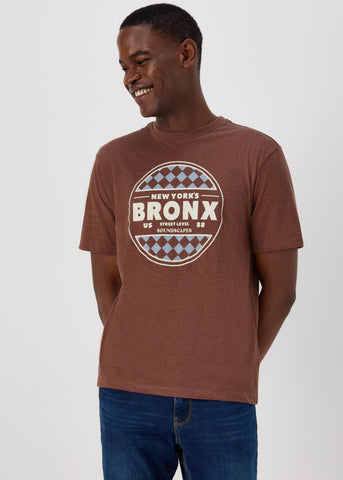 Brown Beer Print T-Shirt  M436729