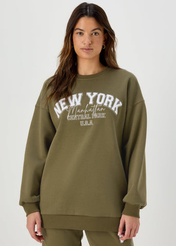 Khaki New York Sweatshirt  F510754